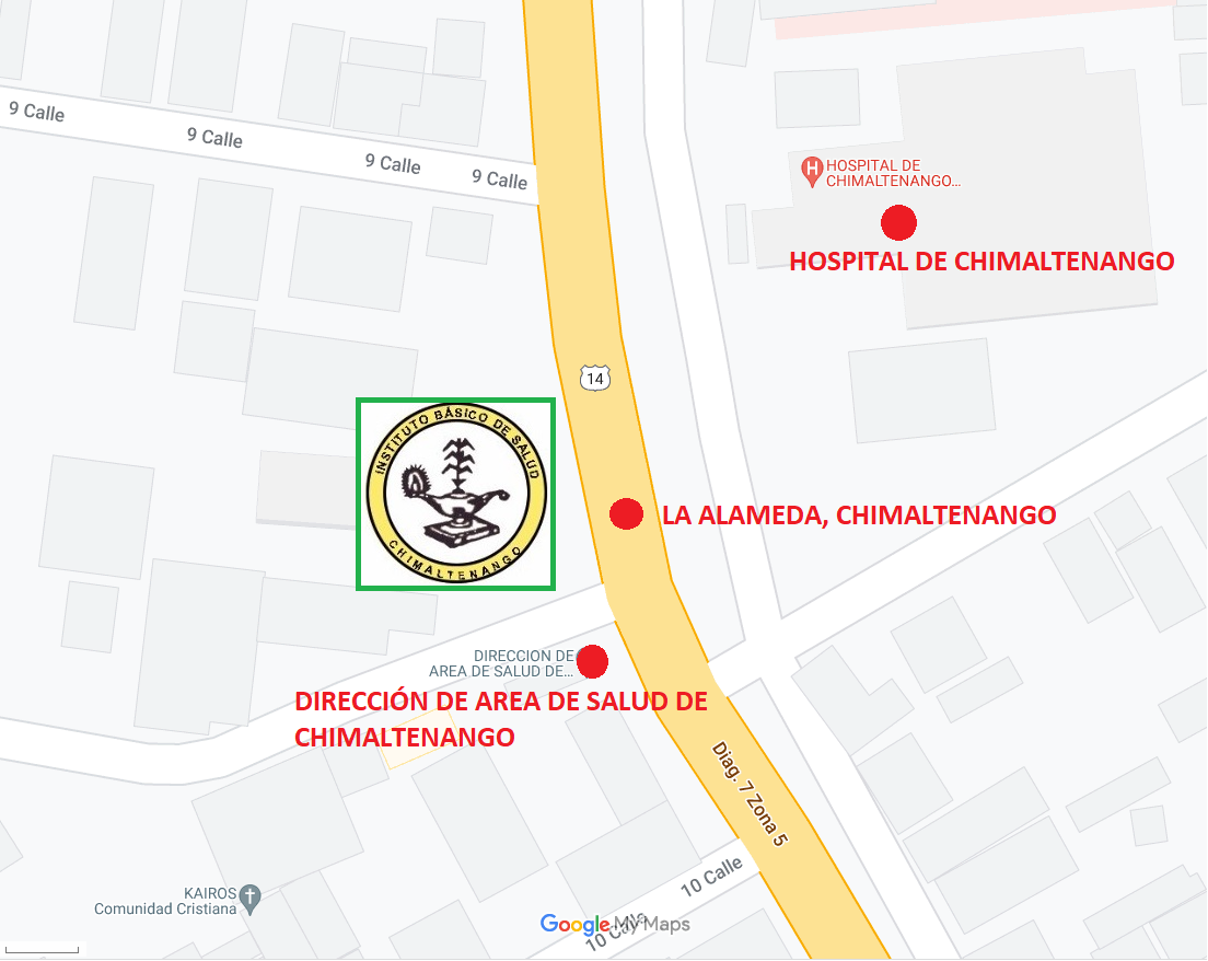 Mapa de ubicación IBS Chimaltenango - Colonia Quinta Los Aposentos Zona 1